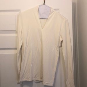 Deep v neck long sleeve shirt